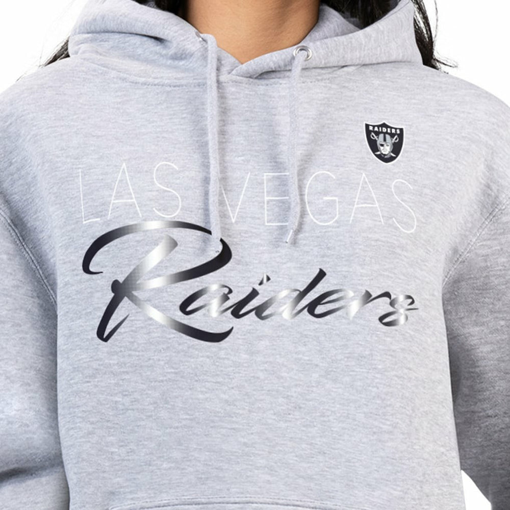 Las Vegas Raiders G-III 4Her by Carl Banks Women's Shadow Logo Fleece Pullover Hoodie - Gray on sale
