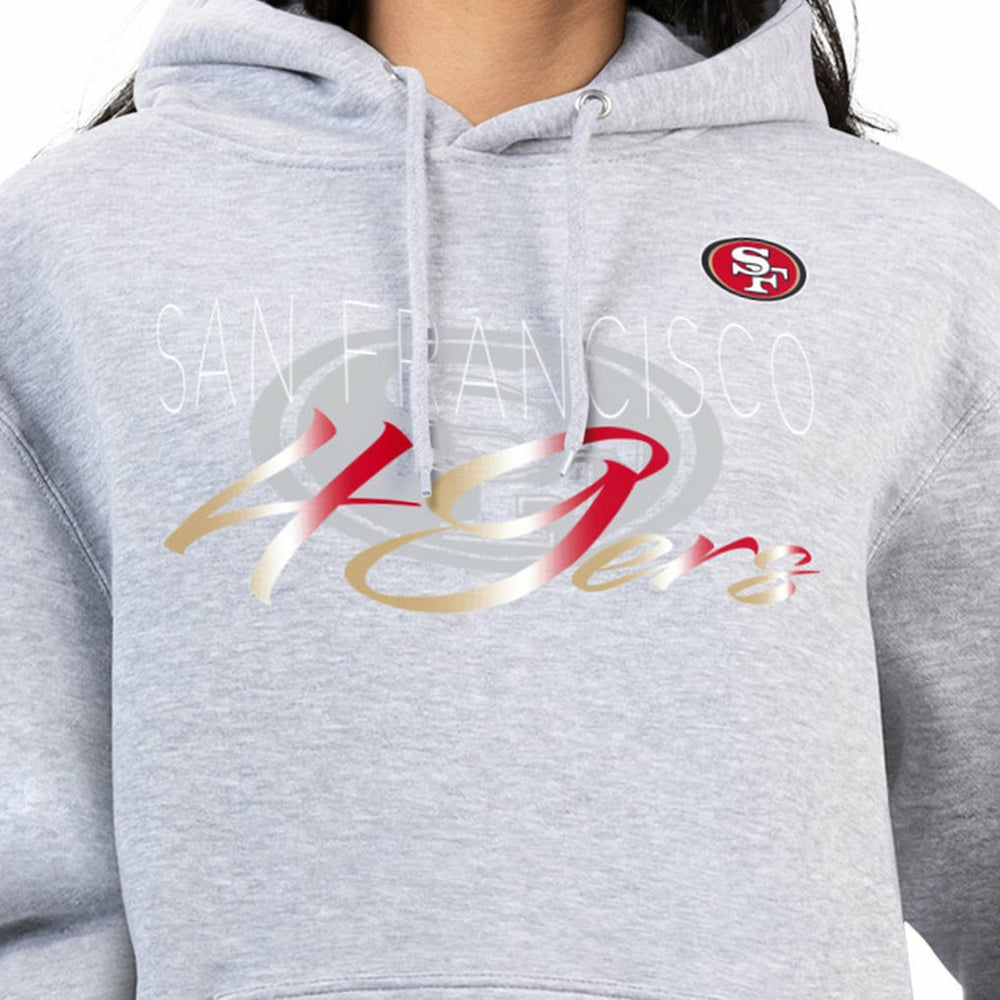 San Francisco 49ers G-III 4Her by Carl Banks Women's Shadow Logo Fleece Pullover Hoodie - Gray outlet