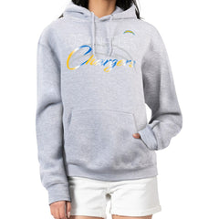 Los Angeles Chargers G-III 4Her by Carl Banks Women's Shadow Logo Fleece Pullover Hoodie - Gray online