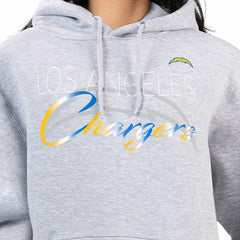 Los Angeles Chargers G-III 4Her by Carl Banks Women's Shadow Logo Fleece Pullover Hoodie - Gray online