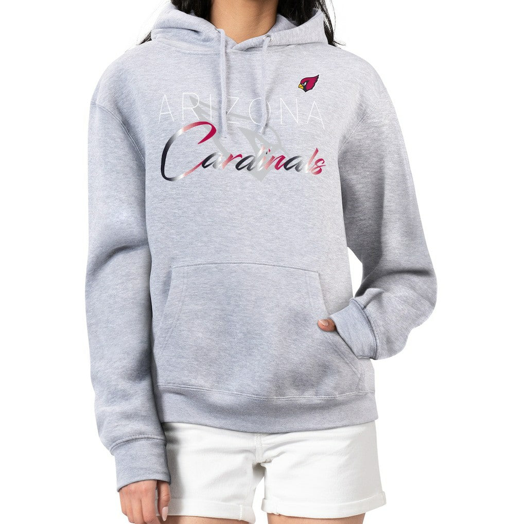 Arizona Cardinals G-III 4Her by Carl Banks Women's Shadow Logo Fleece Pullover Hoodie - Gray on sale