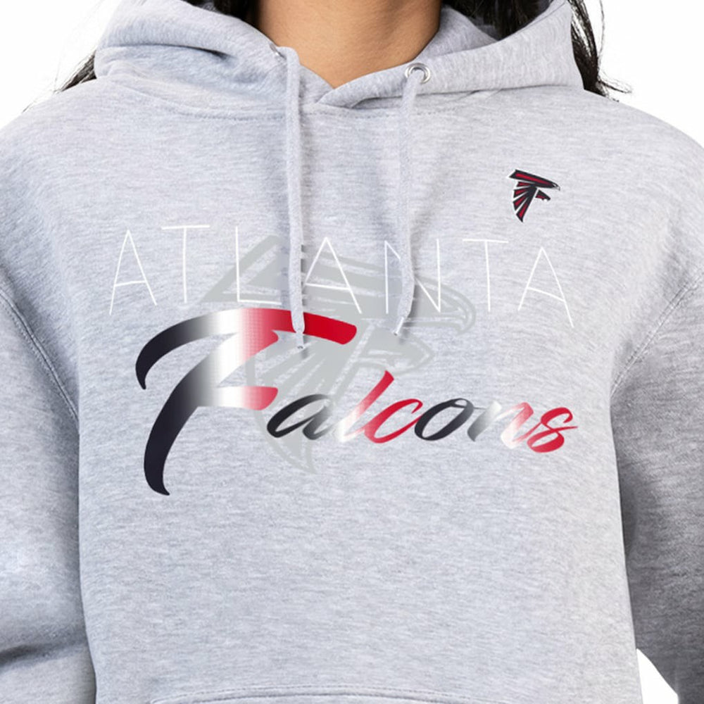 Atlanta Falcons G-III 4Her by Carl Banks Women's Shadow Logo Fleece Pullover Hoodie - Gray for sale