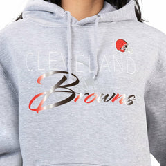 Cleveland Browns G-III 4Her by Carl Banks Women's Shadow Logo Fleece Pullover Hoodie - Gray sale