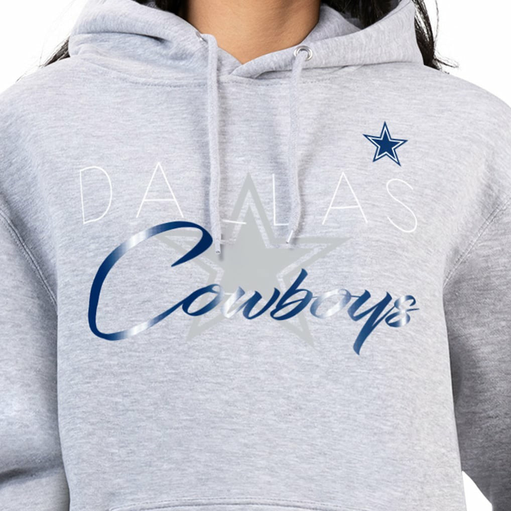 Dallas Cowboys G-III 4Her by Carl Banks Women's Shadow Logo Fleece Pullover Hoodie - Gray on sale