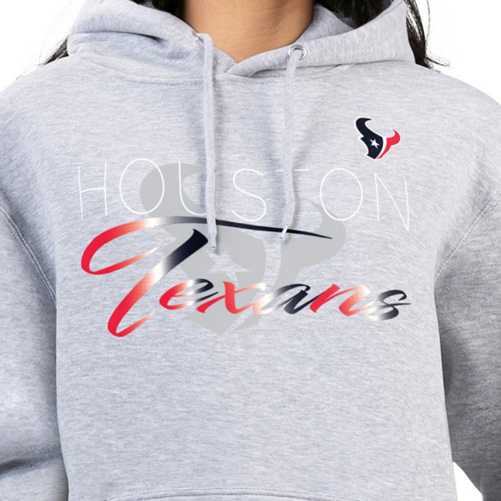 Houston Texans G-III 4Her by Carl Banks Women's Shadow Logo Fleece Pullover Hoodie - Gray discount