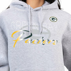 Green Bay Packers G-III 4Her by Carl Banks Women's Shadow Logo Fleece Pullover Hoodie - Gray sale