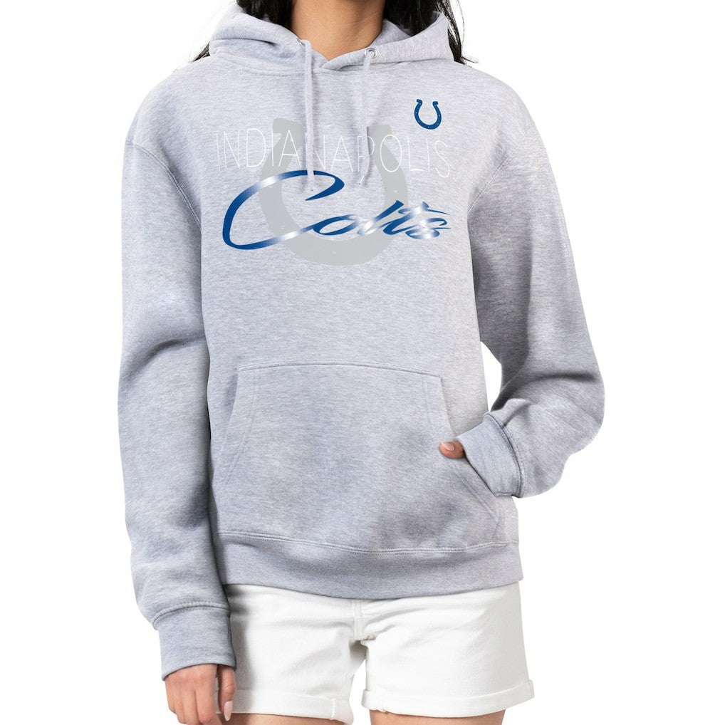 Indianapolis Colts G-III 4Her by Carl Banks Women's Shadow Logo Fleece Pullover Hoodie - Gray cheap