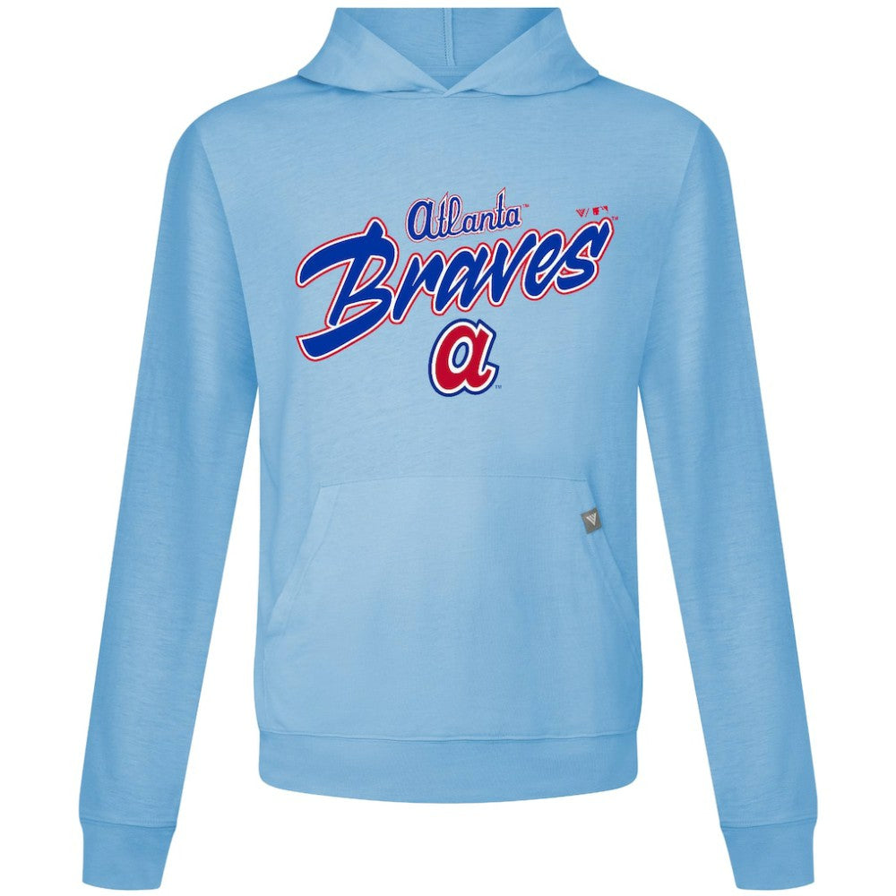 Atlanta Braves Levelwear Defiant Relay Pullover Hoodie - Light Blue