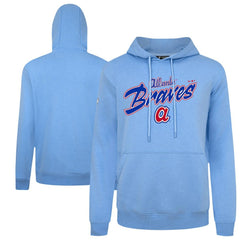 Atlanta Braves Levelwear Defiant Podium Pullover Hoodie - Light Blue