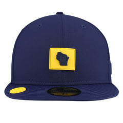 Milwaukee Brewers 2026 Clubhouse Alternate 59FIFTY Fitted Hat - Navy | New Era