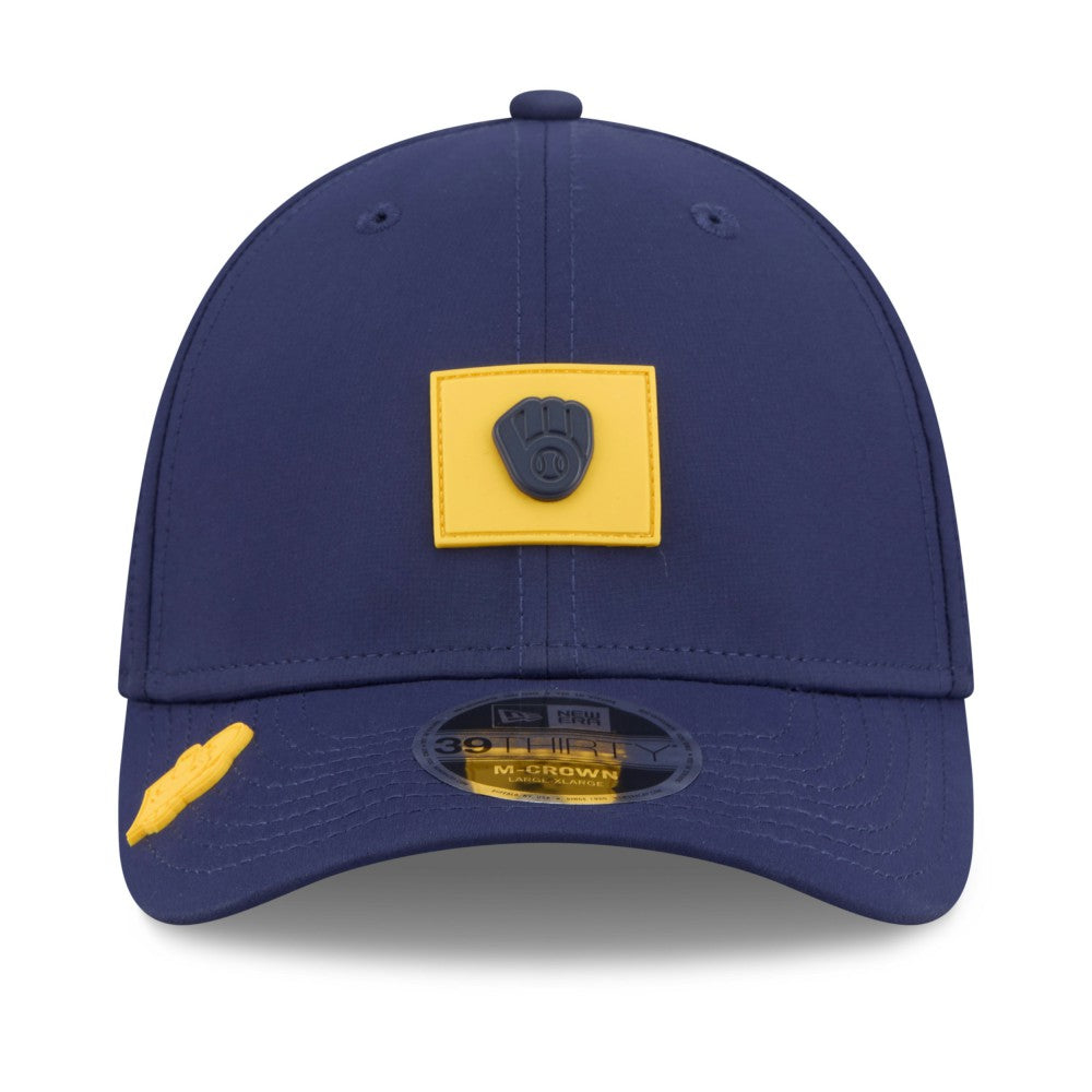 Milwaukee Brewers 2026 Clubhouse M-Crown 39THIRTY Flex Hat - Navy | New Era