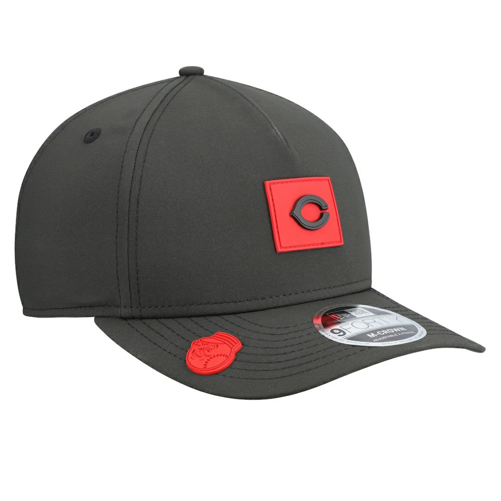 Cincinnati Reds 2026 Clubhouse 9FORTY A-Frame Adjustable Hat - Black | New Era