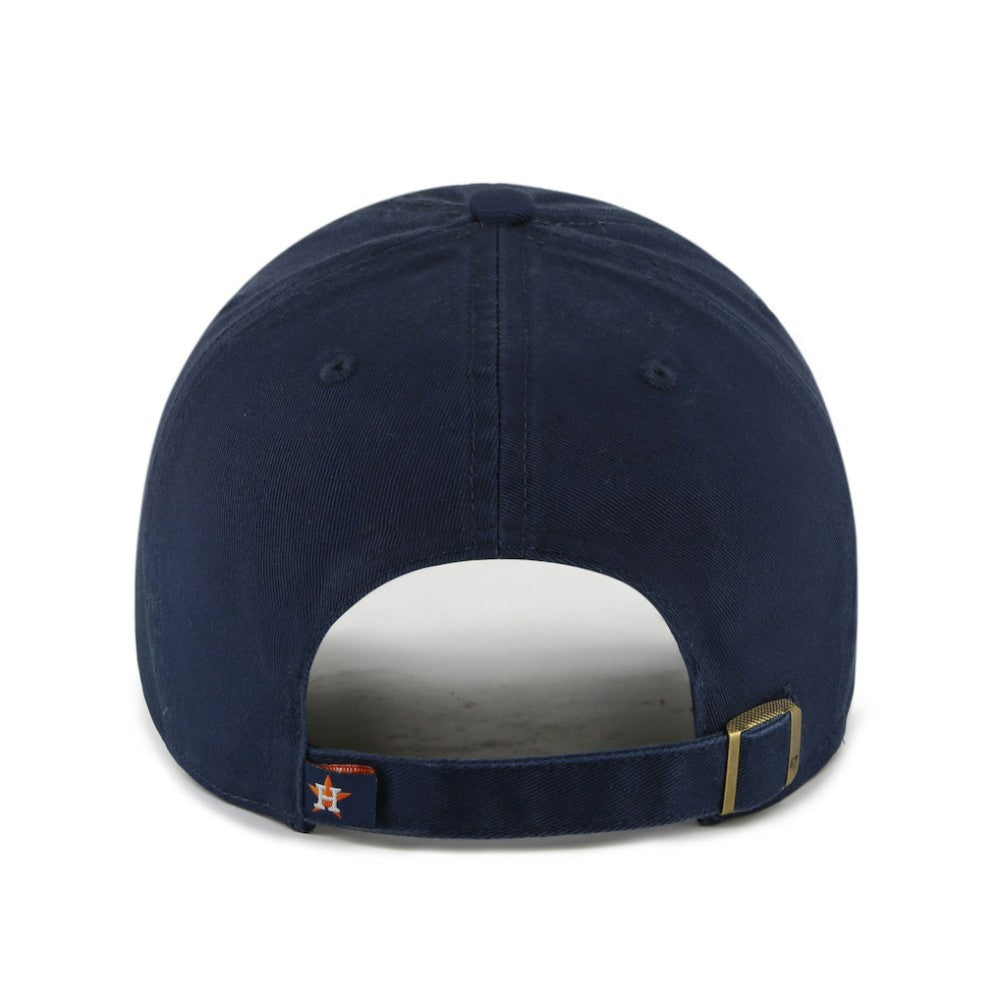 Houston Astros Team Logo Clean Up Adjustable Hat - Navy/Orange | 47 brand