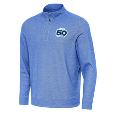 Seattle Seahawks Antigua 50th Season Subtle Quarter-Zip Pullover - Heather Royal cheap