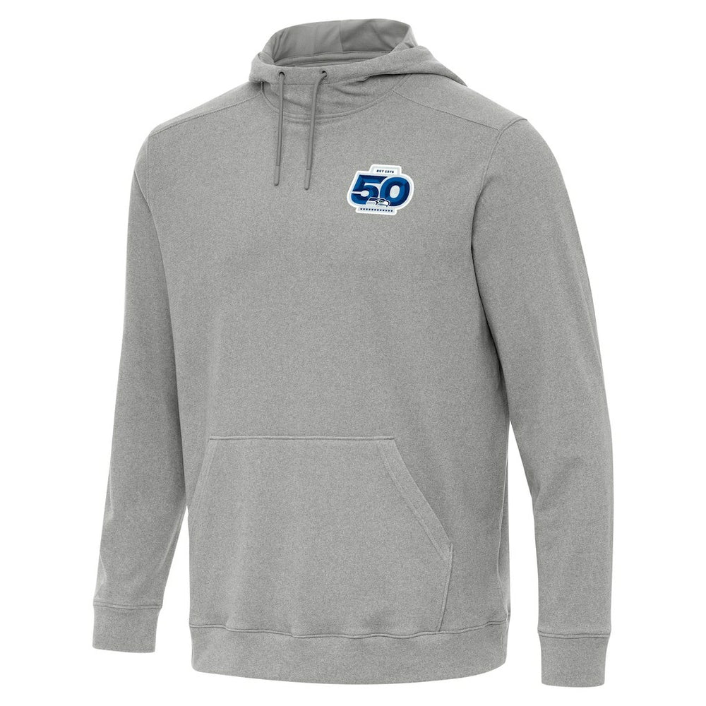 Seattle Seahawks Antigua 50th Season Cloud Pullover Hoodie - Heather Gray outlet