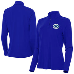 Seattle Seahawks Antigua Women's 50th Season Intent Quarter-Zip Pullover - Royal for sale