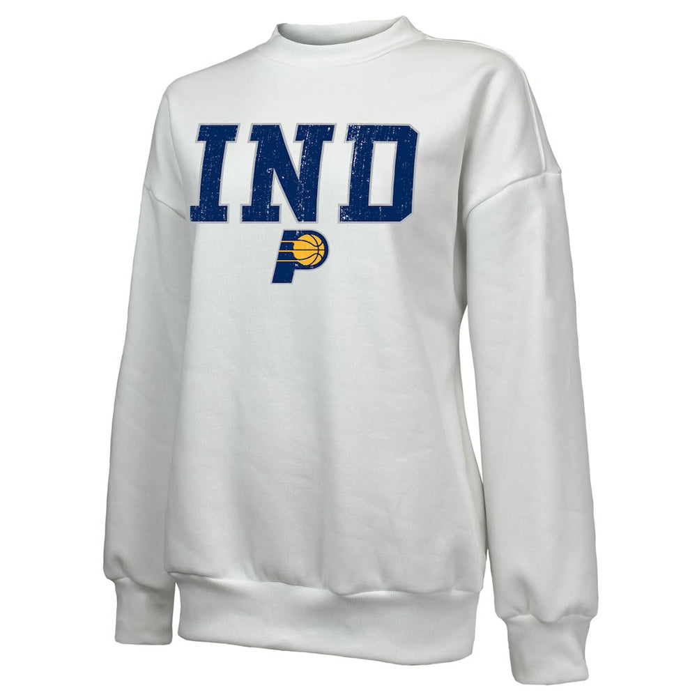 Indiana Pacers Majestic Threads Women's Classic Tri-Blend Pullover Sweatshirt - White online