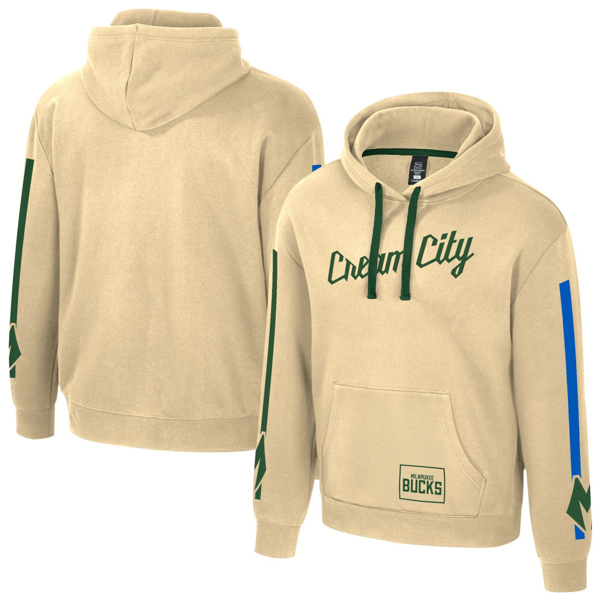 Milwaukee Bucks Stadium Essentials Unisex 2025/26 City Edition City Star Hoodie - Cream discount