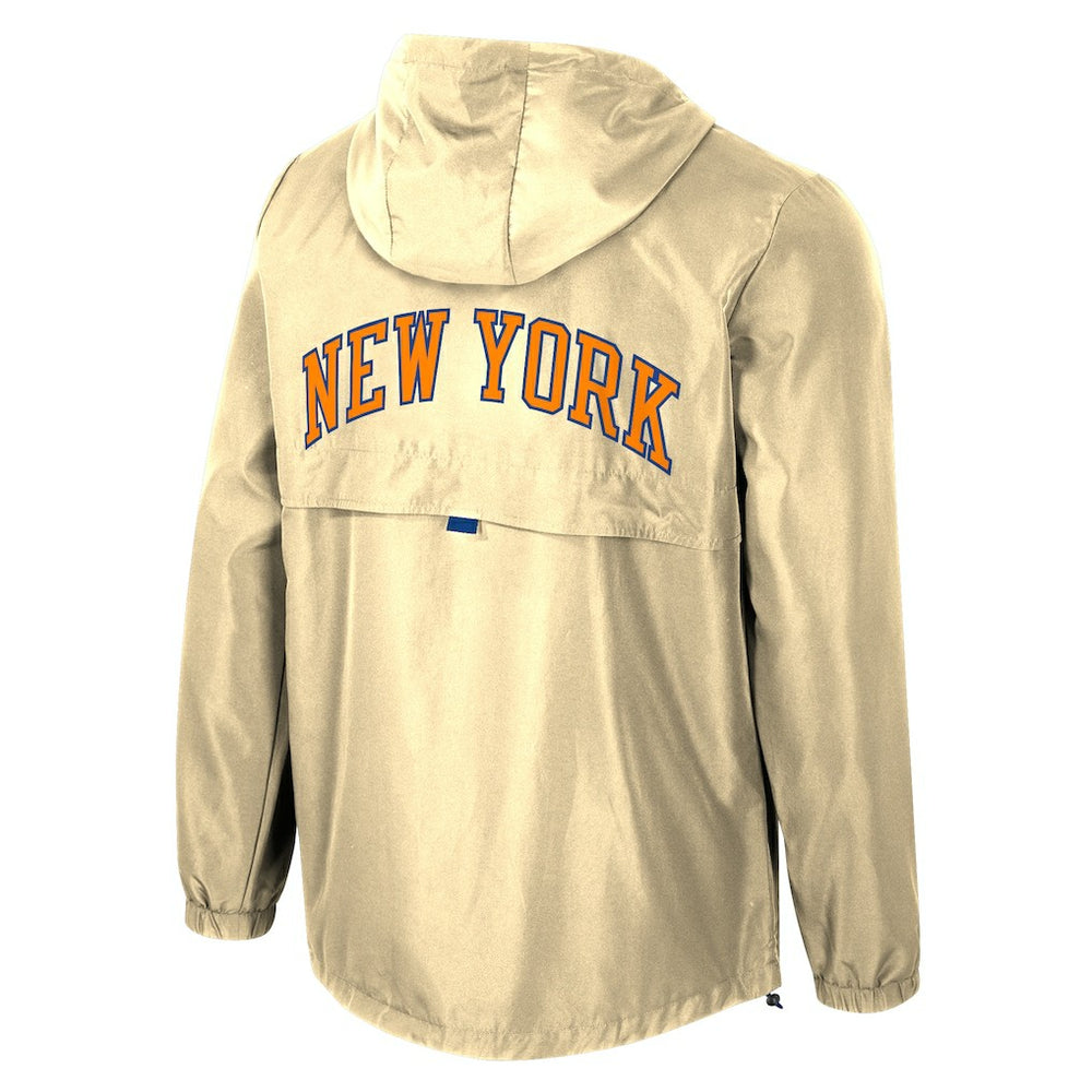 New York Knicks Stadium Essentials Unisex 2025/26 City Edition Compete Quarter-Zip Hoodie Jacket - Tan cheap