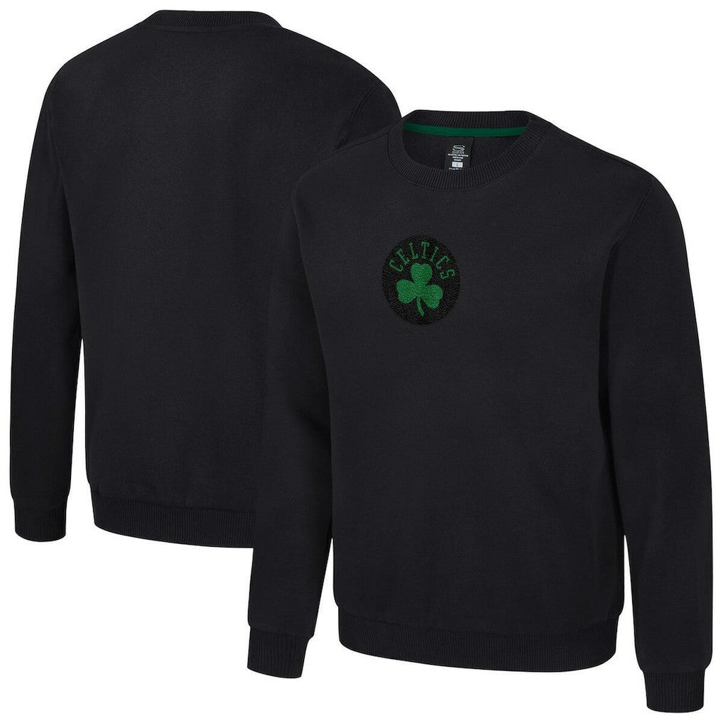 Boston Celtics Stadium Essentials Unisex Club Level Chenille Sweatshirt - Black for sale