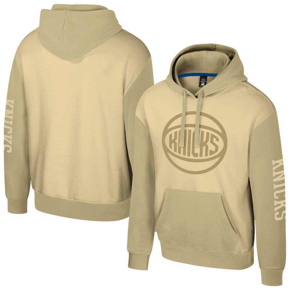 New York Knicks Stadium Essentials Unisex Rafters Burst Hoodie - Khaki cheap