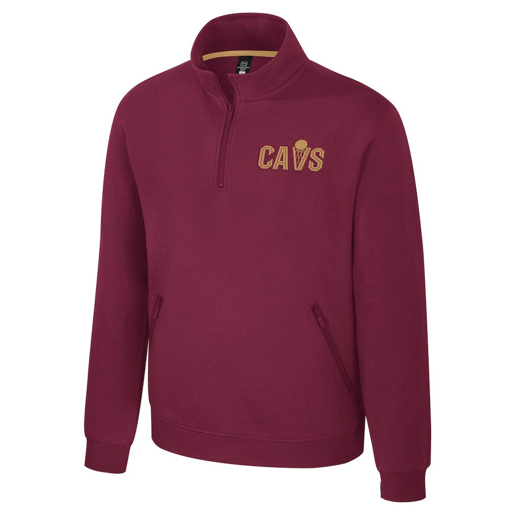 Cleveland Cavaliers Stadium Essentials Unisex Varsity Trainer Quarter-Zip Pullover sale - Wine shop