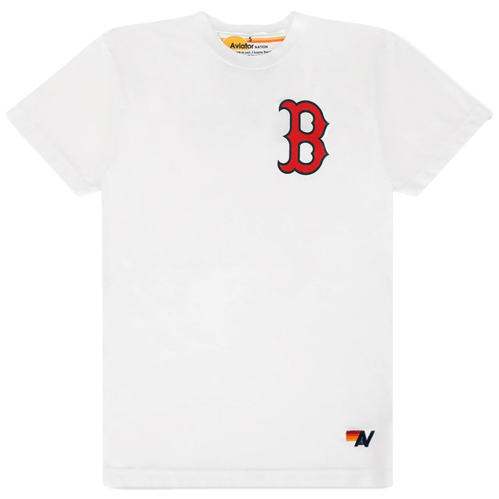 Boston Red Sox Aviator Nation x MLB Unisex Tri-Blend T-Shirt - White