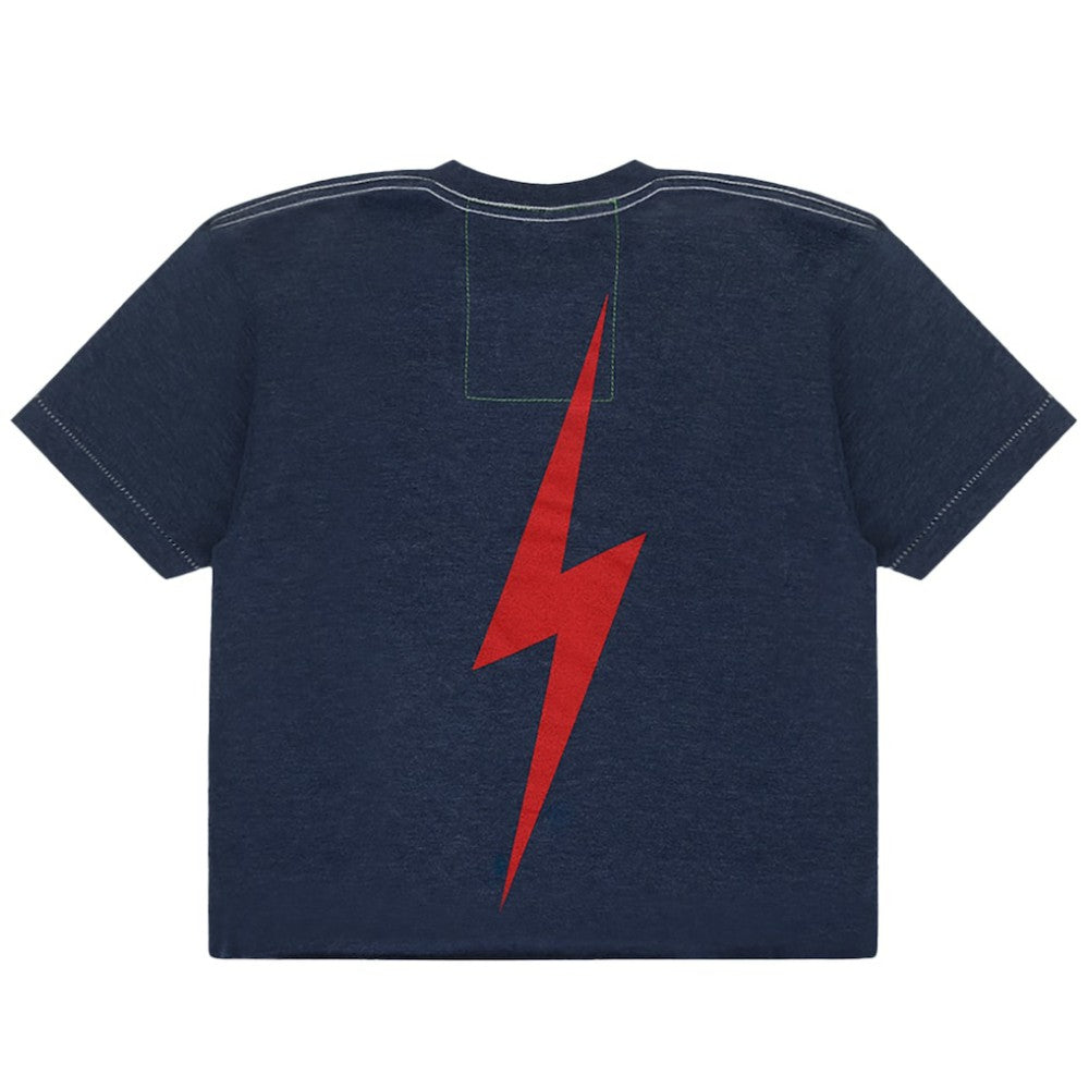 Boston Red Sox Aviator Nation x MLB Women's Cropped Boyfriend Tri-Blend T-Shirt - Navy