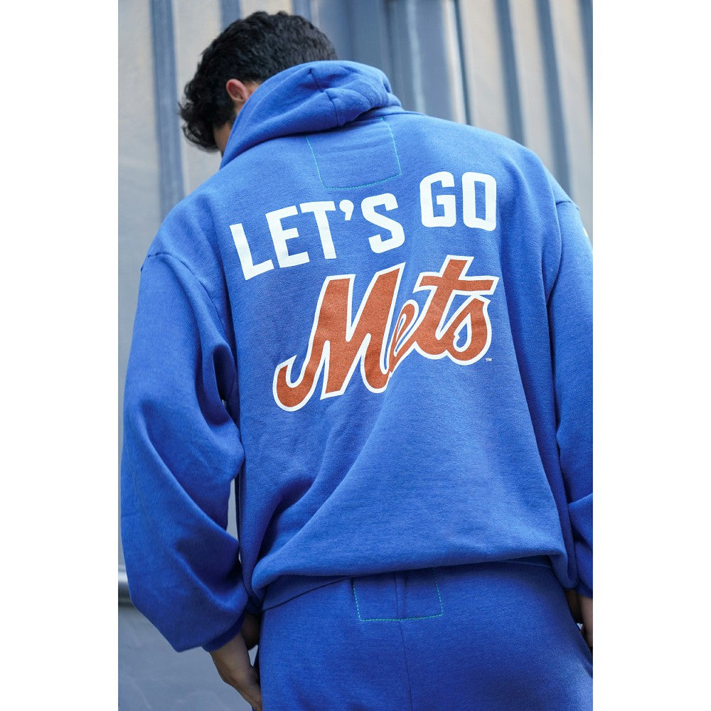 New York Mets Aviator Nation x MLB Unisex Relaxed Tri-Blend Hoodie - Royal