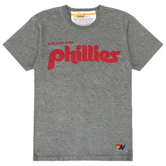 Philadelphia Phillies Aviator Nation x MLB Unisex Bolt Tri-Blend T-Shirt - Heather Gray