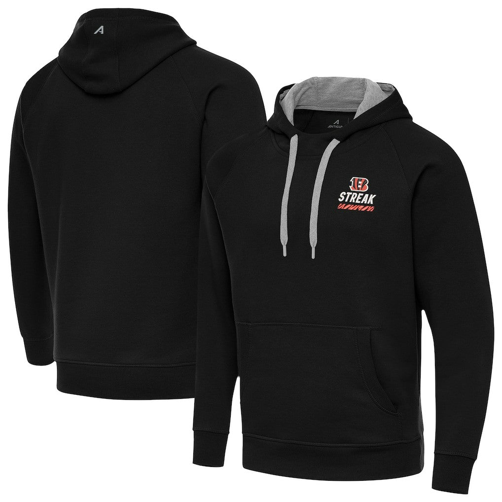 Cincinnati Bengals Antigua Streak Victory Pullover Hoodie - Black cheap