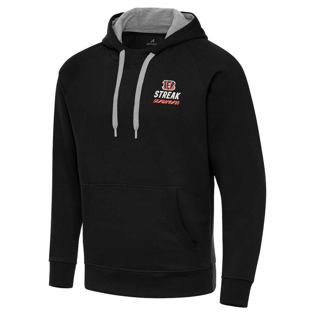 Cincinnati Bengals Antigua Streak Victory Pullover Hoodie - Black cheap