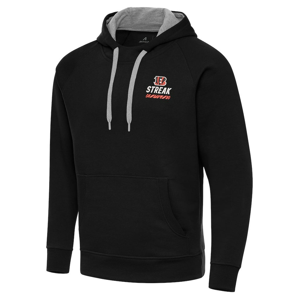 Cincinnati Bengals Antigua Streak Victory Pullover Hoodie - Black cheap