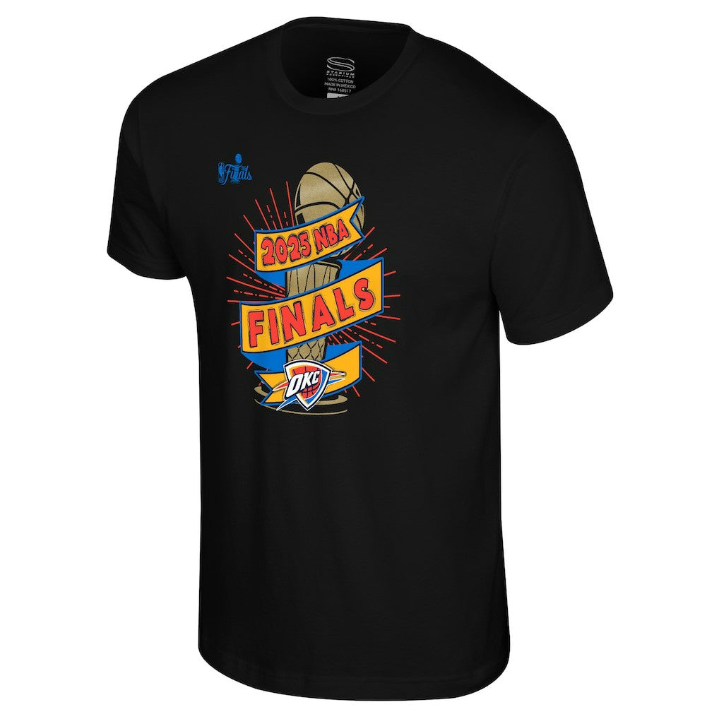 Oklahoma City Thunder Stadium Essentials Unisex 2025 NBA Finals Clutch T-Shirt - Black discount