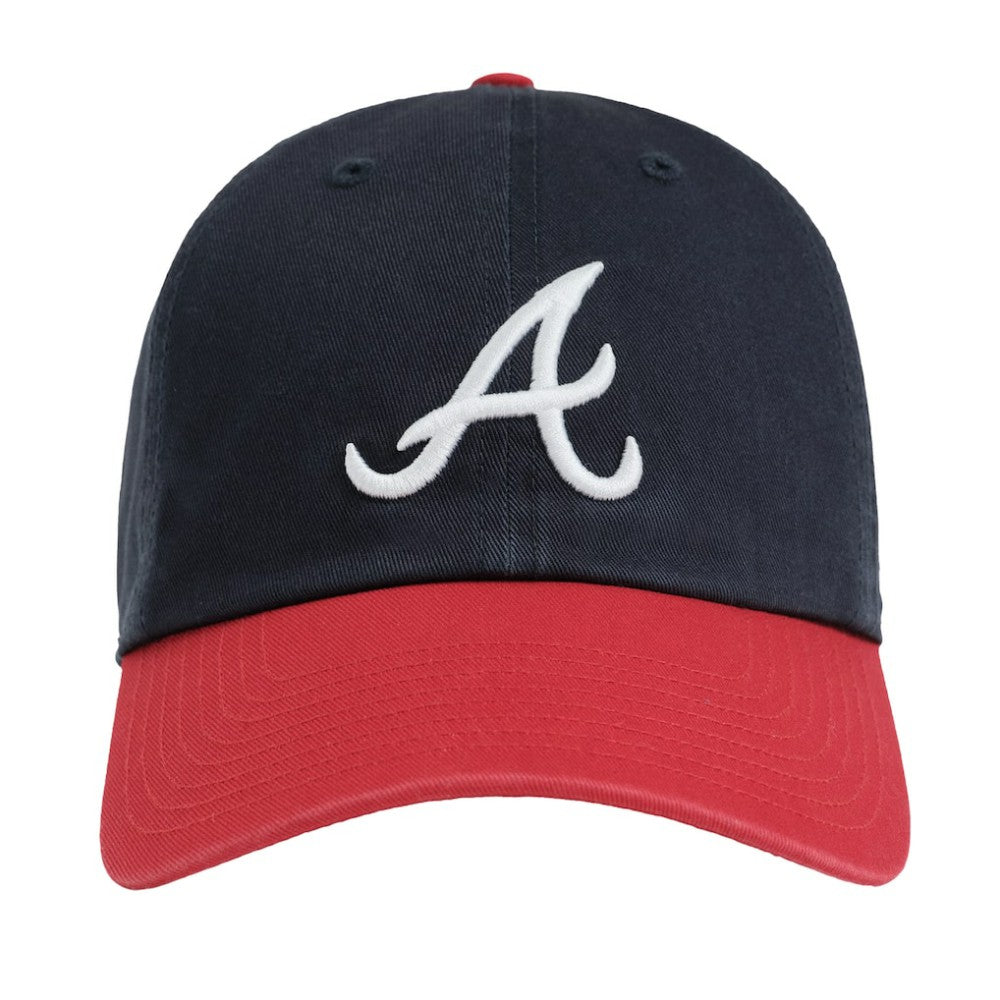 Atlanta Braves Madhappy x MLB Unisex Dad Adjustable Hat - Navy/Red