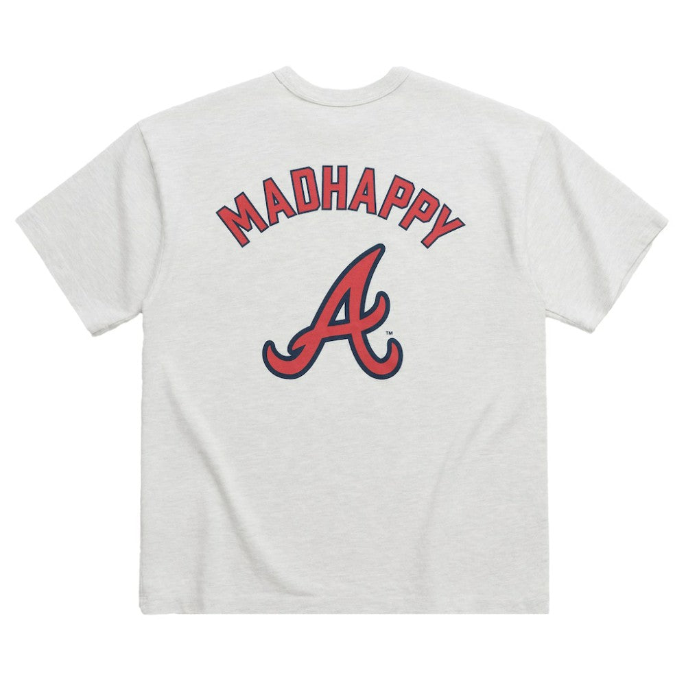 Atlanta Braves Madhappy x MLB Unisex Heavyweight T-Shirt - Heather Gray