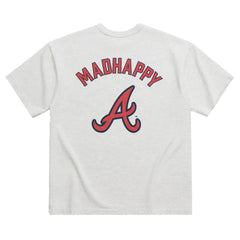 Atlanta Braves Madhappy x MLB Unisex Heavyweight T-Shirt - Heather Gray