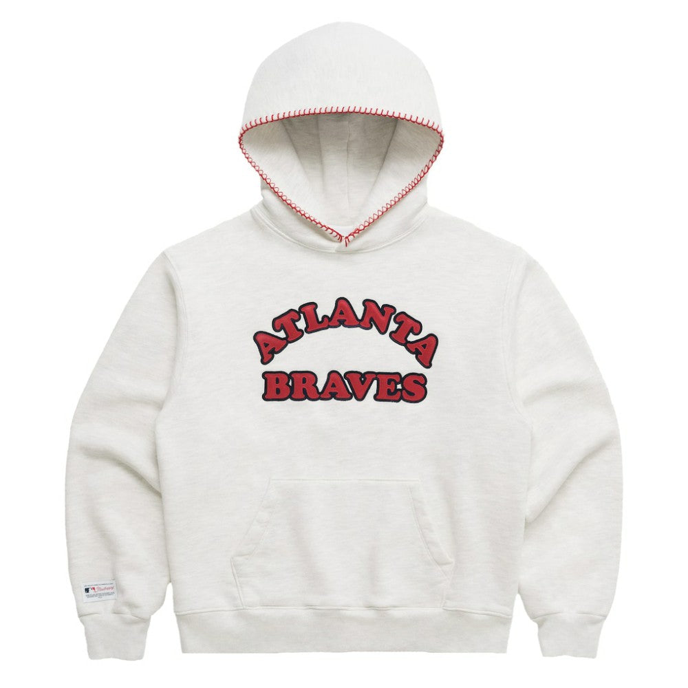 Atlanta Braves Madhappy x MLB Unisex Heavyweight Fleece Pullover Hoodie - Heather Gray
