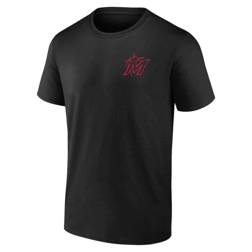 Miami Marlins Stranger Things Graphic T-Shirt - Black