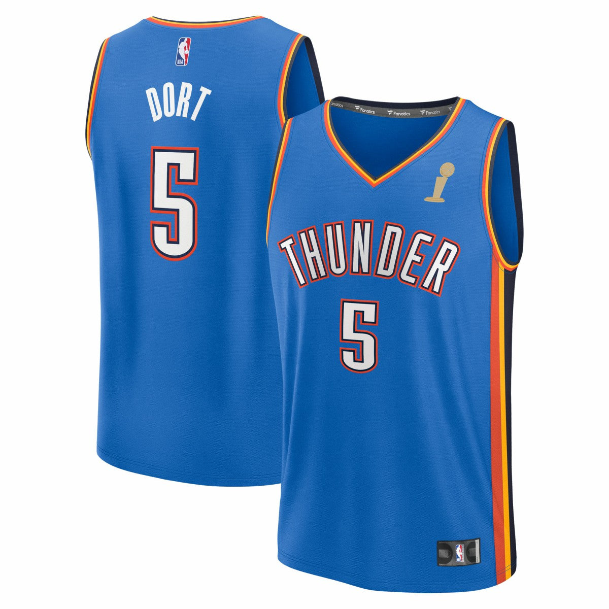 Luguentz Dort Oklahoma City Thunder 2025 NBA Finals Champions Fast Break Replica Player Jersey - Blue - Icon Edition | Fanatics on sale