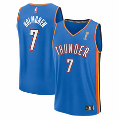 Chet Holmgren Oklahoma City Thunder 2025 NBA Finals Champions Fast Break Replica Player Jersey - Blue - Icon Edition | Fanatics for sale