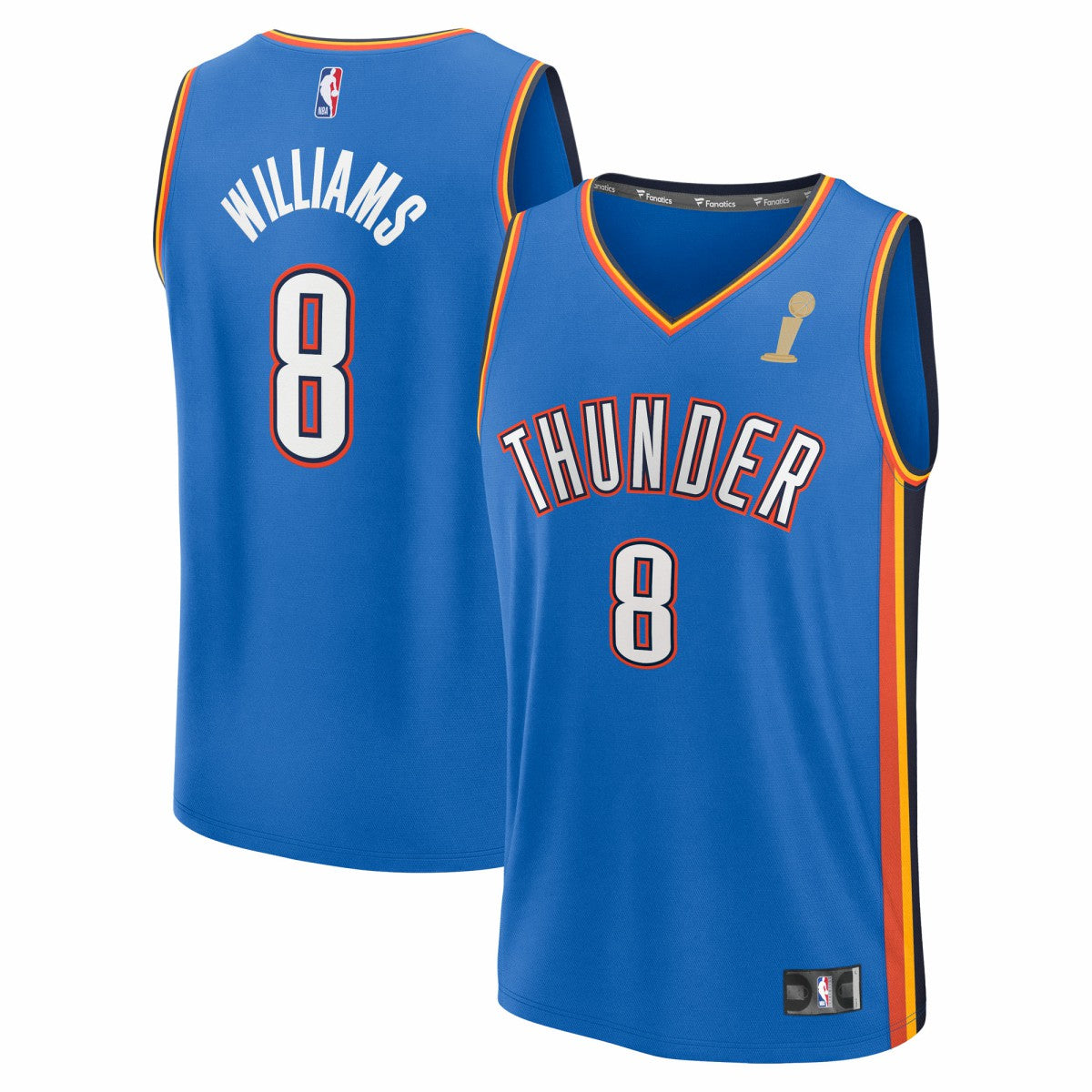 Jalen Williams Oklahoma City Thunder 2025 NBA Finals Champions Fast Break Replica Player Jersey - Blue - Icon Edition | Fanatics sale