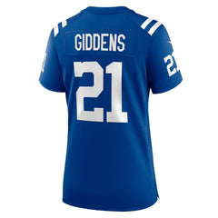 DJ Giddens Indianapolis Colts Women's Team Game Jersey - Royal | Nike for sale