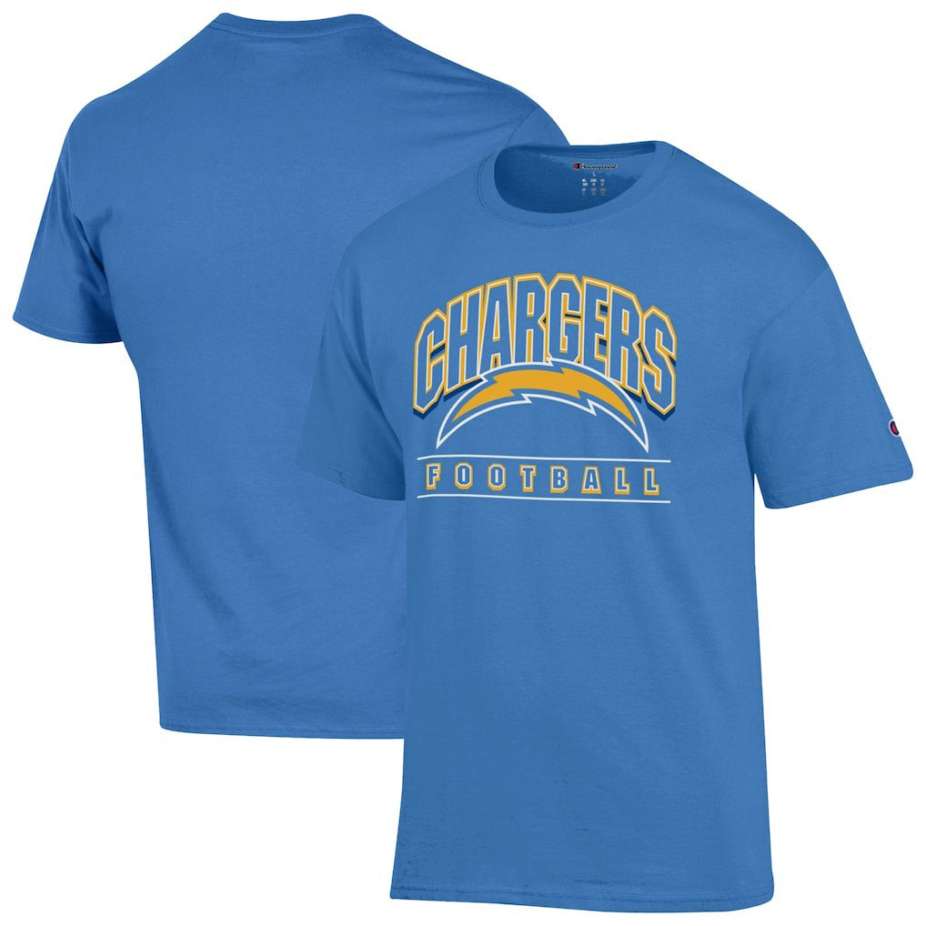 Los Angeles Chargers Champion Football T-Shirt - Powder Blue discount