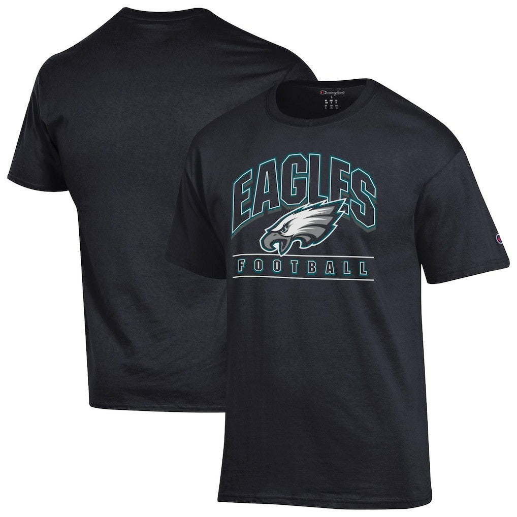 Philadelphia Eagles Champion Football T-Shirt - Black discount