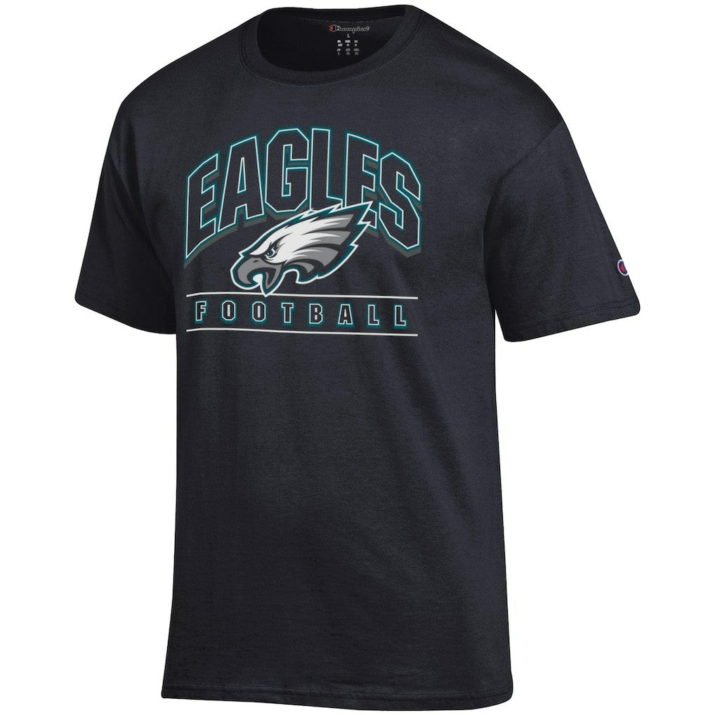 Philadelphia Eagles Champion Football T-Shirt - Black discount