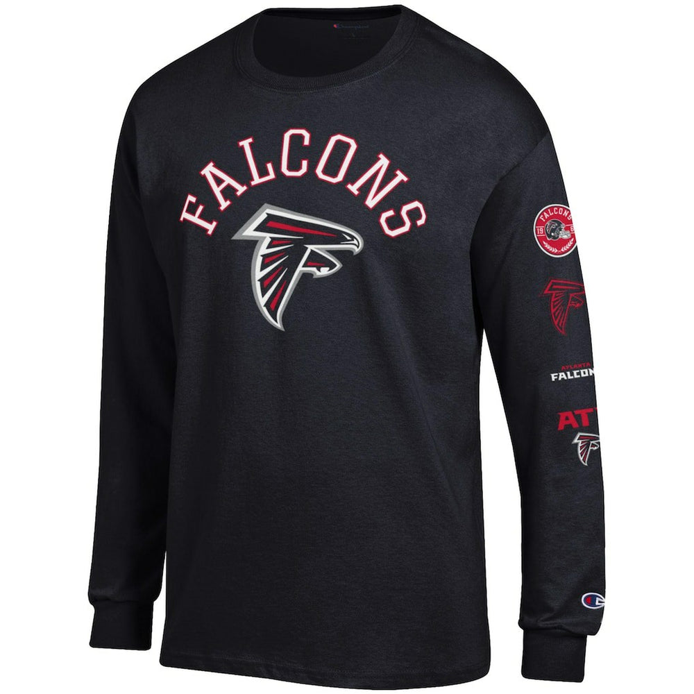Atlanta Falcons Champion Seal Long Sleeve T-Shirt - Black for sale