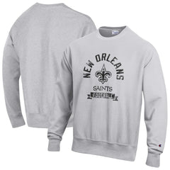 New Orleans Saints Champion Reverse Weave Fleece Pullover Sweatshirt - Heather Gray online