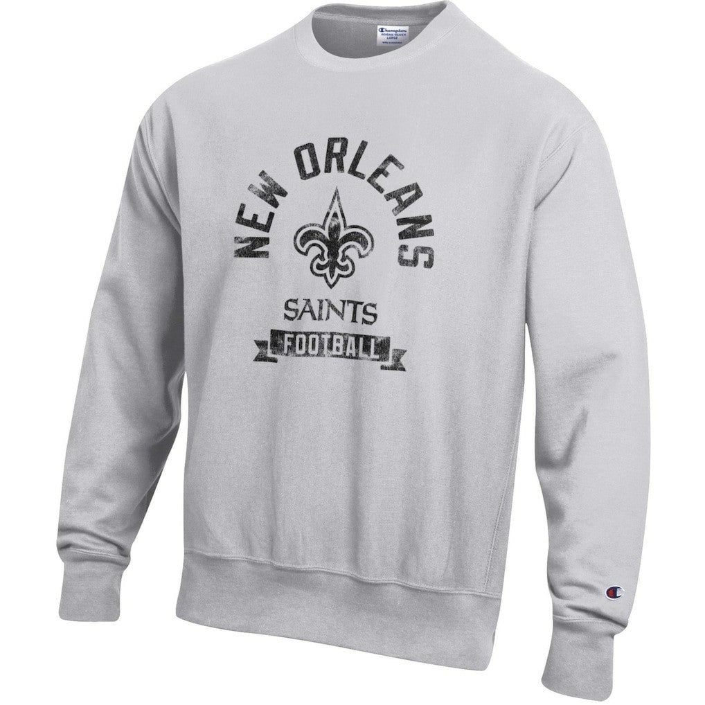 New Orleans Saints Champion Reverse Weave Fleece Pullover Sweatshirt - Heather Gray online