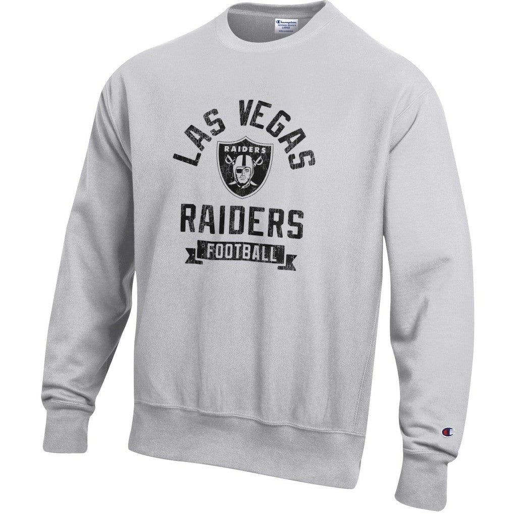 Las Vegas Raiders Champion Reverse Weave Fleece Pullover Sweatshirt - Heather Gray online